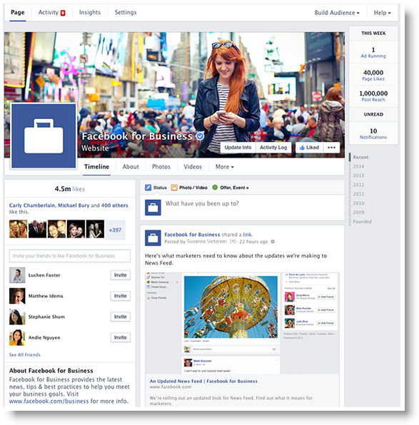 neues Facebook Design für Seiten ab März 2014
